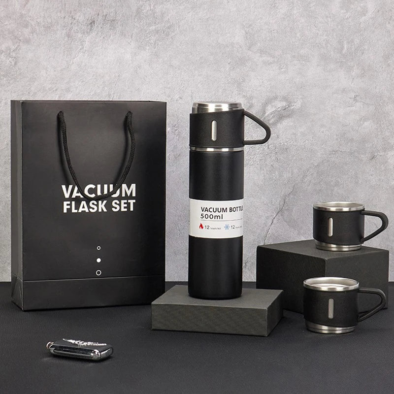 Set Termo Temperatura Acero Inoxidable+3 tazas