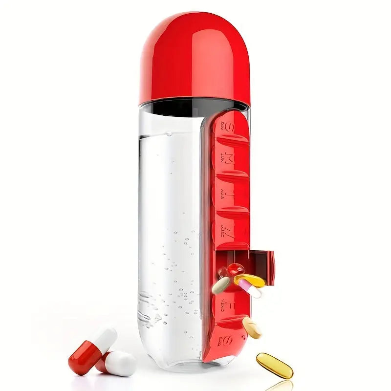 Termo Pastillero Botella De Agua Organiz