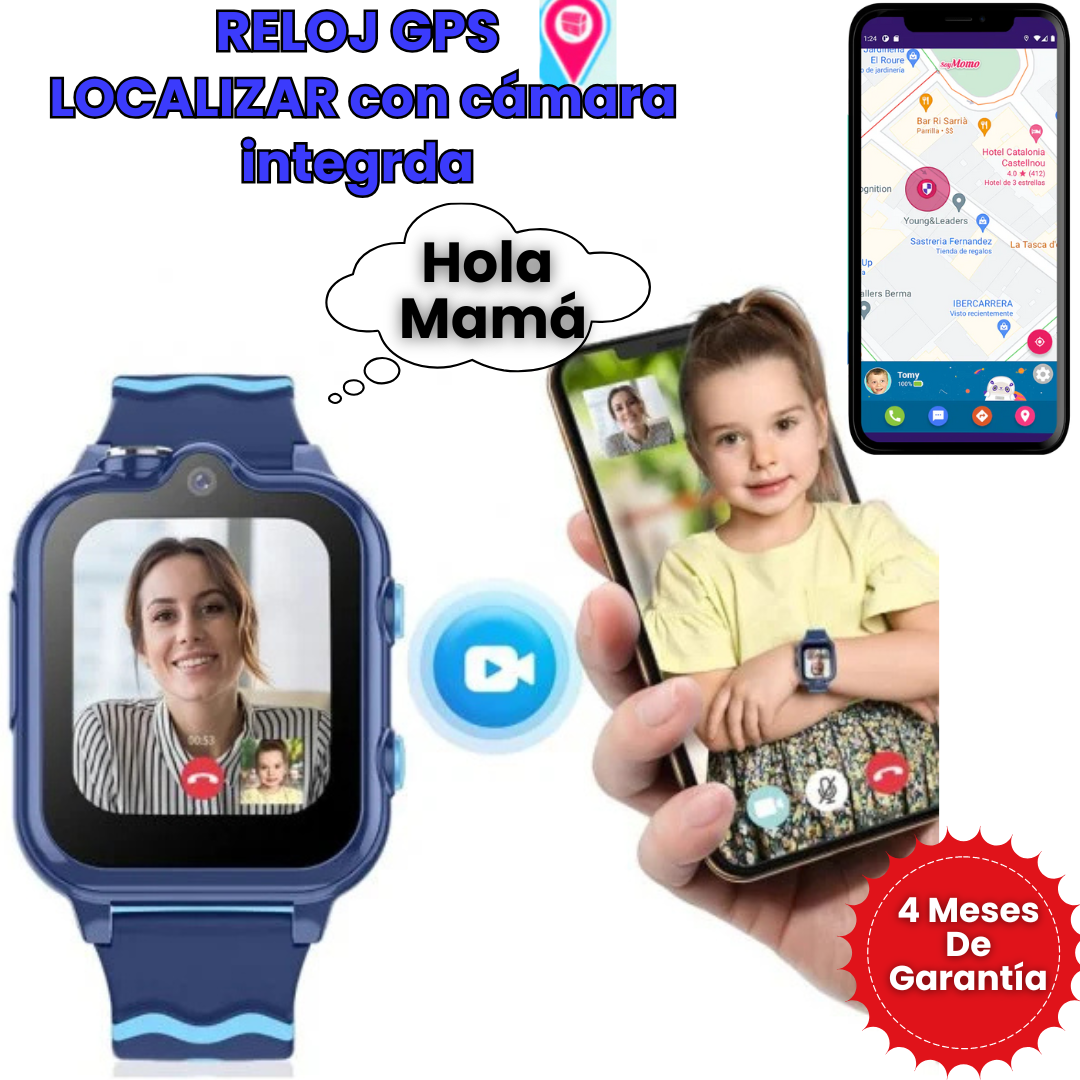 RELOJ GPS CON LOCALIZADOR EN TIEMPO REALY CÁMARA INTEGRADA GRATIS SIM