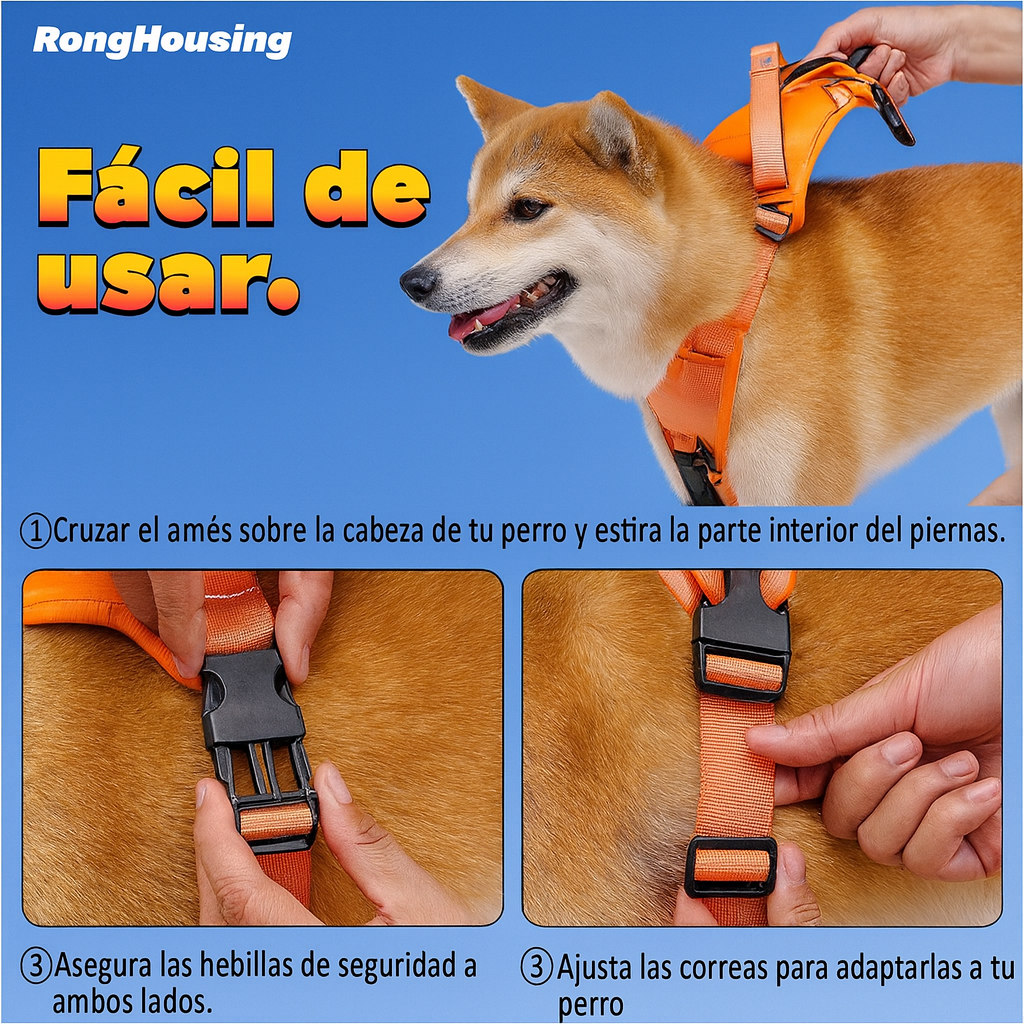 Arnés Para Perros Todo En Uno Con Correa Retráctil