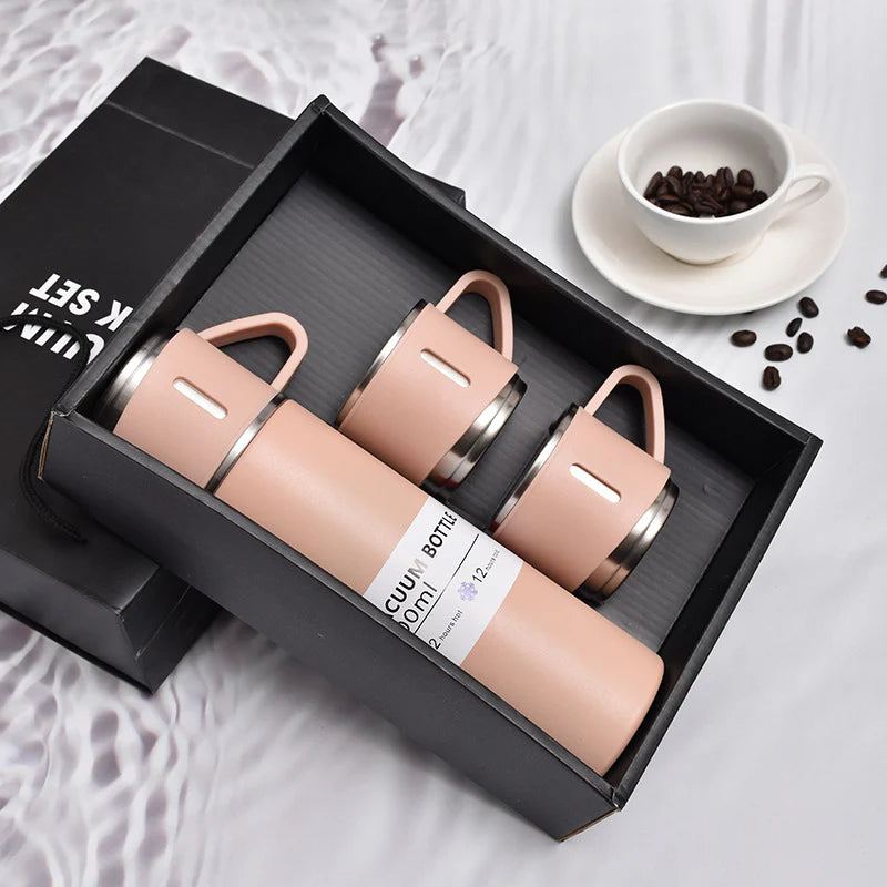 Set Termo Temperatura Acero Inoxidable+3 tazas