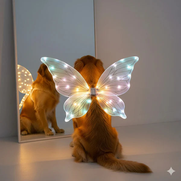Alas Mágicas™ – Alas de mariposa luminosas con movimiento para mascotas