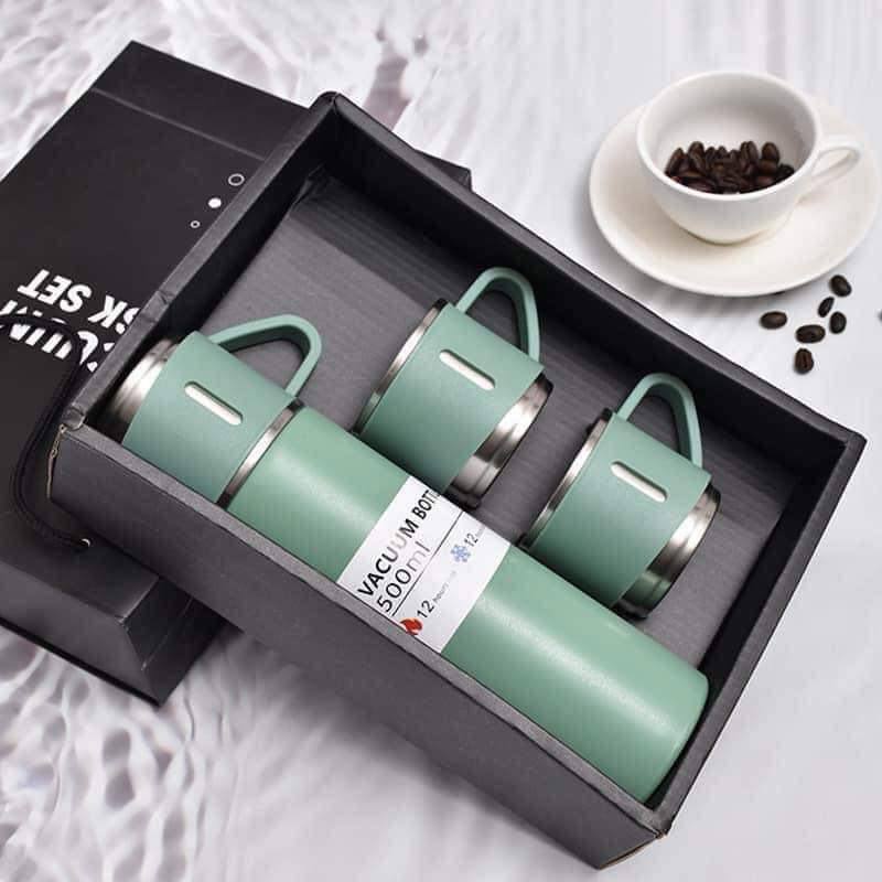 Set Termo Temperatura Acero Inoxidable+3 tazas