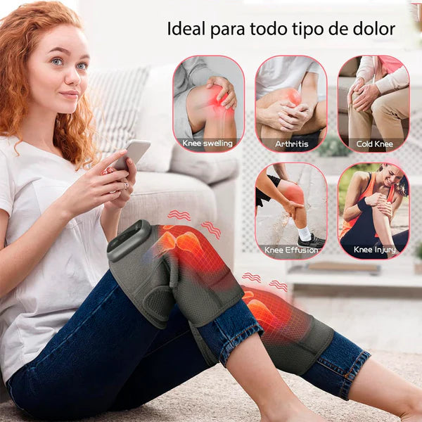 2pcs Masajeador De Vibración Térmica Para Rodilla, Hombro, Codo y Dolores Musculares