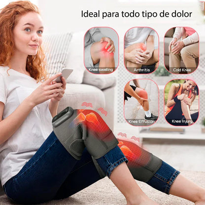 2pcs Masajeador De Vibración Térmica Para Rodilla, Hombro, Codo y Dolores Musculares