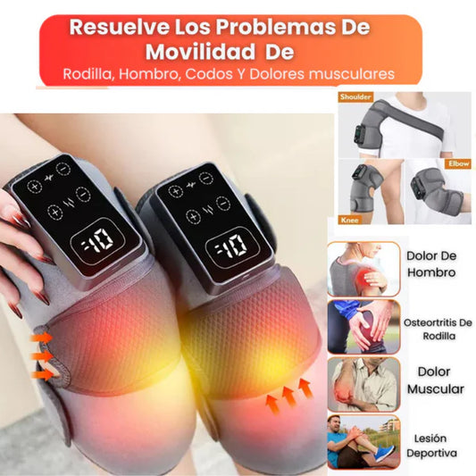 2pcs Masajeador De Vibración Térmica Para Rodilla, Hombro, Codo y Dolores Musculares