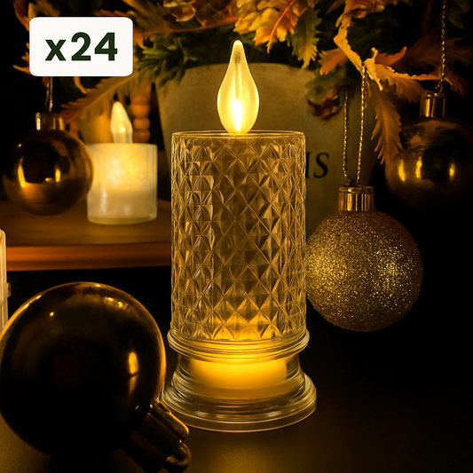 Velas LED  X24 Decorativas con Luz Romántica y Segura