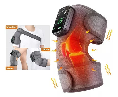 2pcs Masajeador De Vibración Térmica Para Rodilla, Hombro, Codo y Dolores Musculares